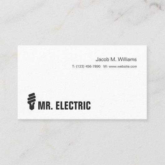 Carte de visite de l'entreprise d'électricien (Devant)