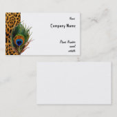 Carte de visite de léopard de paon (Devant / Derrière)