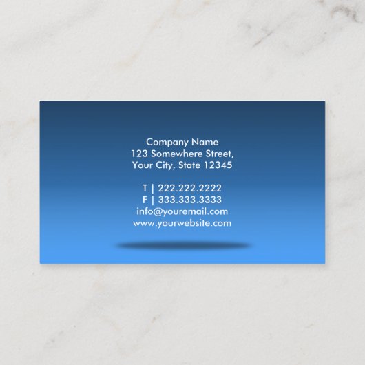 Carte de visite de l'espace bleu (Dos)