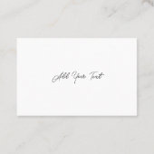 Carte de visite de l'esprit magique de Noël (Dos)