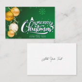 Carte de visite de l'esprit magique de Noël (Devant / Derrière)