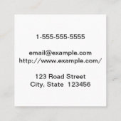 Carte de visite de l'Estimateur de construction mi (Dos)