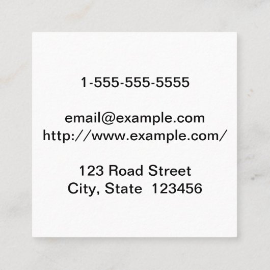 Carte de visite de l'Estimateur de construction mi (Dos)