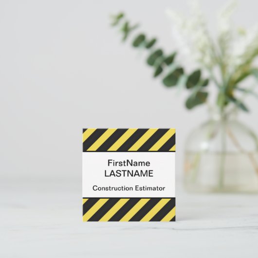 Carte de visite de l'Estimateur de construction mi (Debout devant)