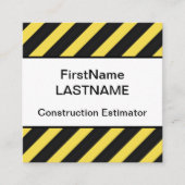 Carte de visite de l'Estimateur de construction mi (Devant)