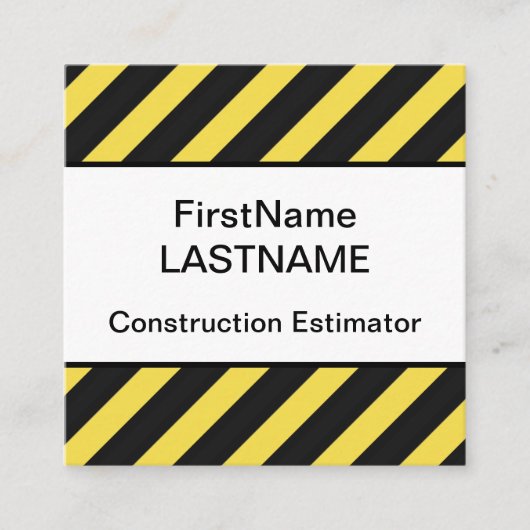 Carte de visite de l'Estimateur de construction mi (Devant)