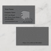 Carte de visite de l'état de l'Alaska look pierre  (Devant / Derrière)