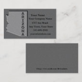 Carte de visite de l'Etat de l'Arizona look pierre (Devant / Derrière)