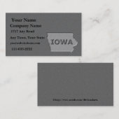 Carte de visite de l'Etat de l'Iowa (Devant / Derrière)