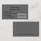 Carte de visite de l'État du Kansas look pierre sc (Devant / Derrière)