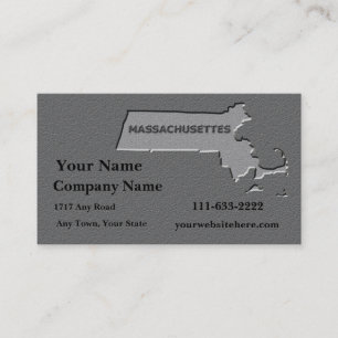 carte de visite de l'État du Massachusettes aspect
