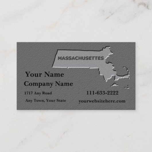carte de visite de l'État du Massachusettes aspect (Devant)