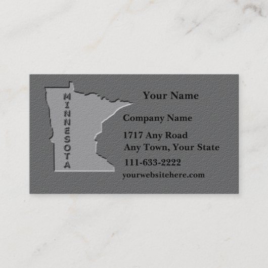 Carte de visite de l'État du Minnesota aspect pier (Devant)