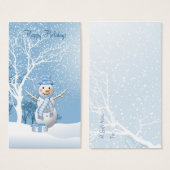 Carte de visite de l'étiquette cadeau de Noël Snow (Devant & derrière)