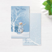 Carte de visite de l'étiquette cadeau de Noël Snow (Bureau)
