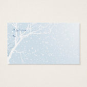 Carte de visite de l'étiquette cadeau de Noël Snow (Dos)