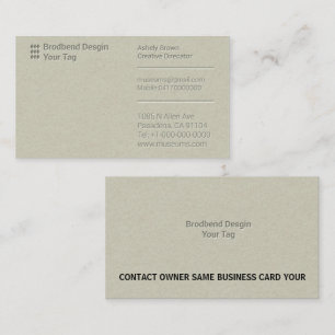 Carte de visite de Letterpress Business Man