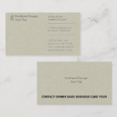 Carte de visite de Letterpress Business Man (Devant / Derrière)