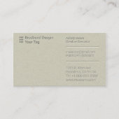 Carte de visite de Letterpress Business Man (Devant)