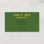 Carte de visite de leurre de pêche (Dos)