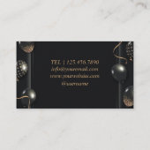 Carte de visite de l'événement Black Glittery Gold (Dos)