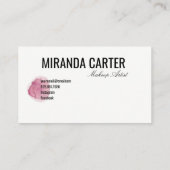 Carte de visite de lèvres d'aquarelle (Dos)