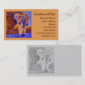 Carte de visite de lévrier de "as" - (Devant / Derrière)