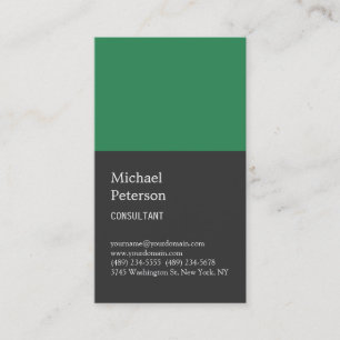 Carte de visite de l'expert-conseil en gris de la 