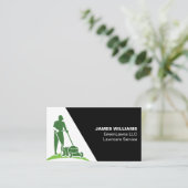 Carte de visite de l'herbe de soins de la pelouse (Debout devant)