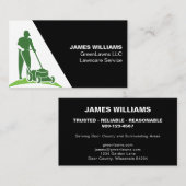 Carte de visite de l'herbe de soins de la pelouse (Devant / Derrière)