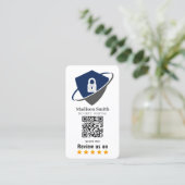 Carte de visite de l'hôpital de sécurité avec code (Debout devant)