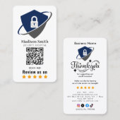 Carte de visite de l'hôpital de sécurité avec code (Devant / Derrière)