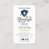 Carte de visite de l'hôpital de sécurité avec code (Dos)