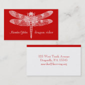 Carte de visite de libellule (Devant / Derrière)