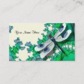 Carte de visite de libellules bleues (Dos)