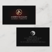 Carte de visite de l'icône de l'engrenage d'or Mac (Devant / Derrière)