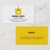 Carte de visite de l'icône de l'icône de l'ampoule (Devant / Derrière)