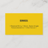 Carte de visite de l'icône de l'icône de l'ampoule (Dos)