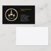 Carte de visite de l'icône en verre de vin (Devant / Derrière)