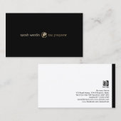 Carte de visite de l'icône stylo or de préparation (Devant / Derrière)