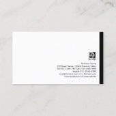 Carte de visite de l'icône stylo or de préparation (Dos)