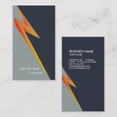 CARTE DE VISITE DE LIGHTNING_NZ GRIS-FONCÉ (Devant / Derrière)