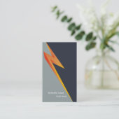 CARTE DE VISITE DE LIGHTNING_NZ GRIS-FONCÉ (Debout devant)