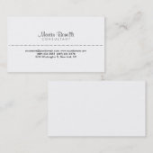 Carte de visite de ligne de point de script classi (Devant / Derrière)