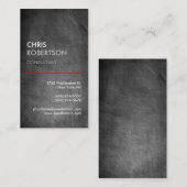 Carte de visite de ligne rouge gris tableau de bor (Devant / Derrière)