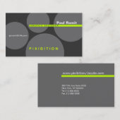 Carte de visite de Ligne Verte et de cercle gris (Devant / Derrière)