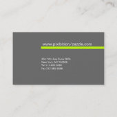 Carte de visite de Ligne Verte et de cercle gris (Dos)