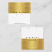 Carte de visite de lignes or simple et élégant per (Devant / Derrière)