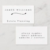 Carte de visite de lignes simples (Devant / Derrière)