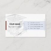 Carte de visite de l'immobilier d'architecture mod (Dos)